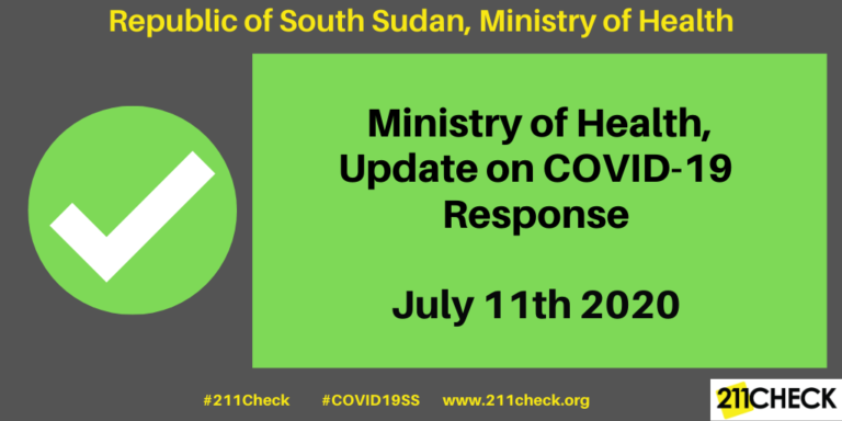 Ministry of Health, Update on COVID-19 Response, 11th July 2020