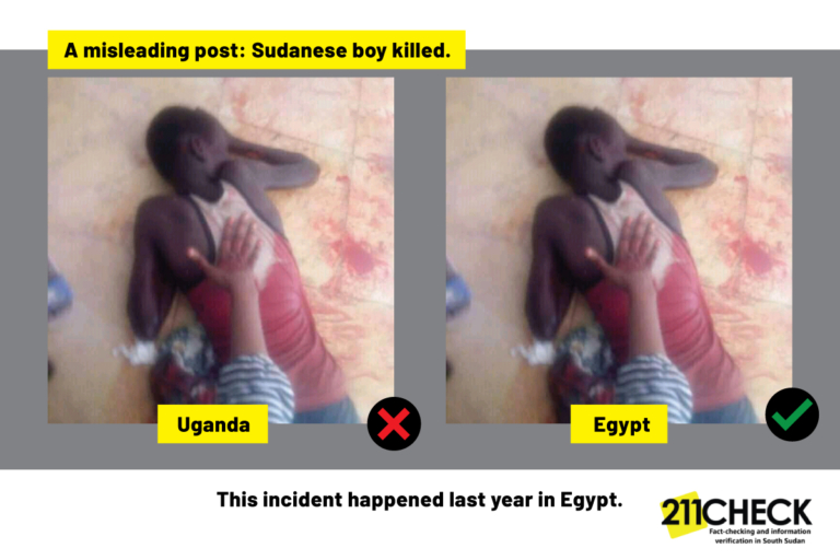 A misleading post about alleged S. Sudanese boy killed