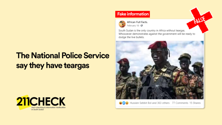 Fact Checked: Do South Sudan authorities have teargas?