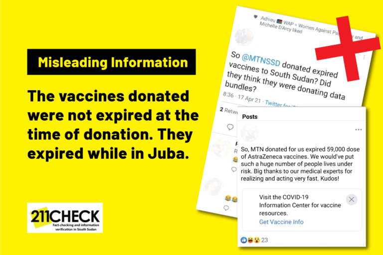 Fact Checked: Did AU and MTN donate expired Covid-19 vaccines to S. Sudan?