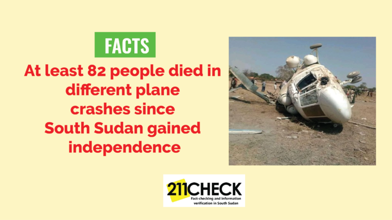 Did you know at least 82 people died in different plane crashes since South Sudan’s independence