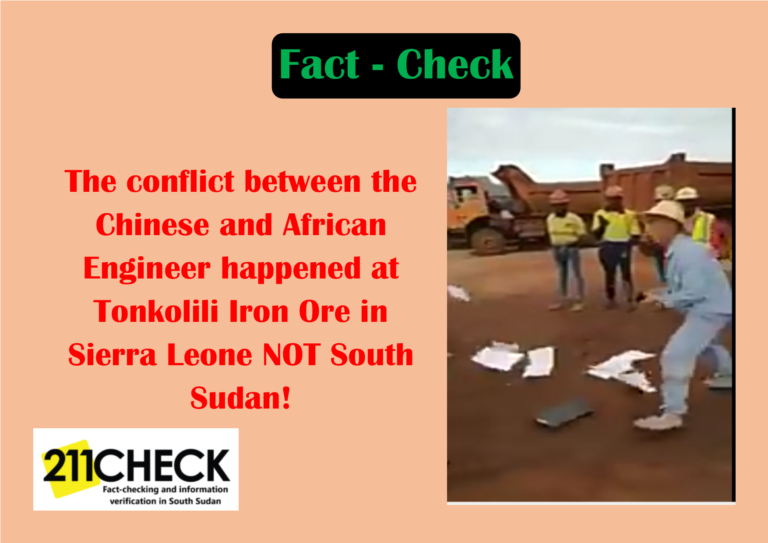 Is the video of a Chinese assaulting an African engineer from South Sudan – report states NO!