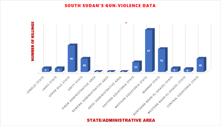 192 people killed in South Sudan’s continuous gun violence – Data Report