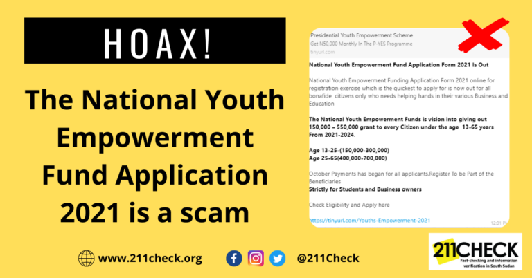 National Youth Empowerment Fund Hoax