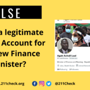 FAKE TWITTER ACCOUNT FOR THE MINISTER OF FINANCE