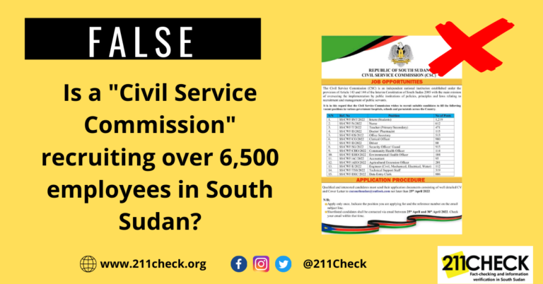 Fact-check: Civil Service Commission not recruiting. The job advertisement is a hoax