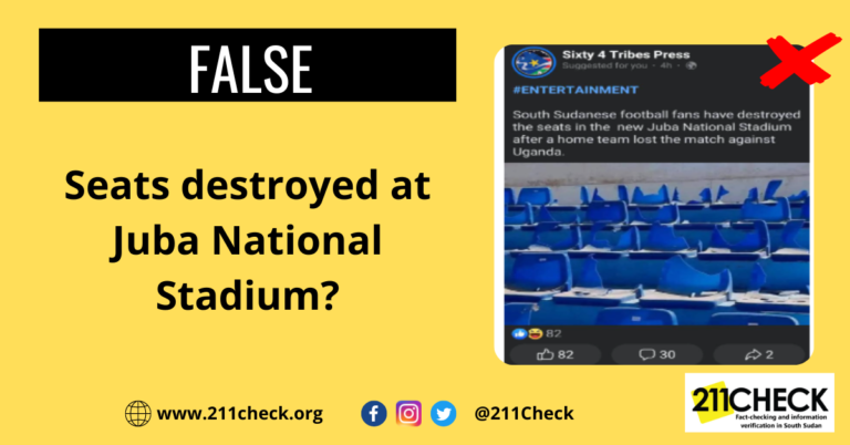 Fact-check: Did South Sudanese fans destroy seats in the Juba National Stadium?