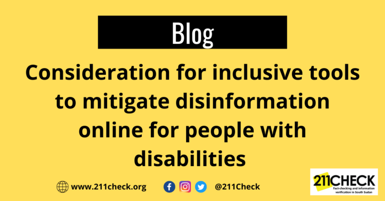 Blog: The need for disability-inclusive tools to combat online disinformation