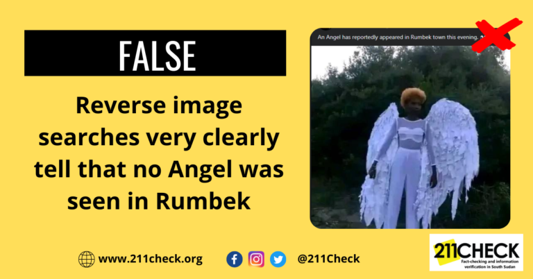 Fact-check: No, an Angel didn’t appear in Rumbek town