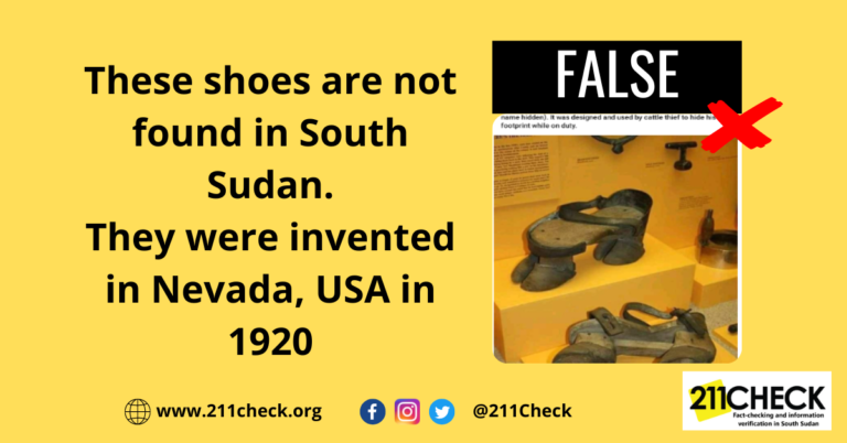 <strong>Fact-check: These shoes (Tex Hazel) weren’t found in South Sudan</strong>