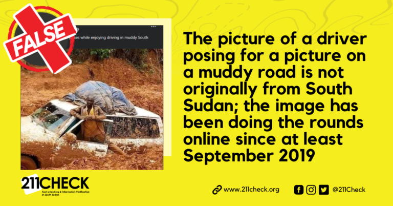 <strong>Fact-check: Photo of a driver on a muddy road not from South Sudan</strong>