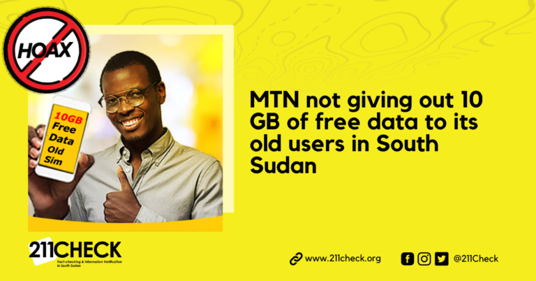 <strong>Fact-check: MTN not giving out 10 GB of free data to its old users in South Sudan</strong>