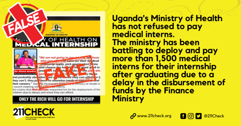<strong>Fact-check: Uganda Ministry of Health has not refused to Pay Medical Interns</strong>