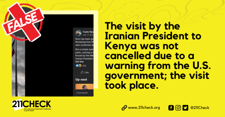 <strong>Fact-check: Was the Iranian President’s trip to Kenya cancelled?</strong>