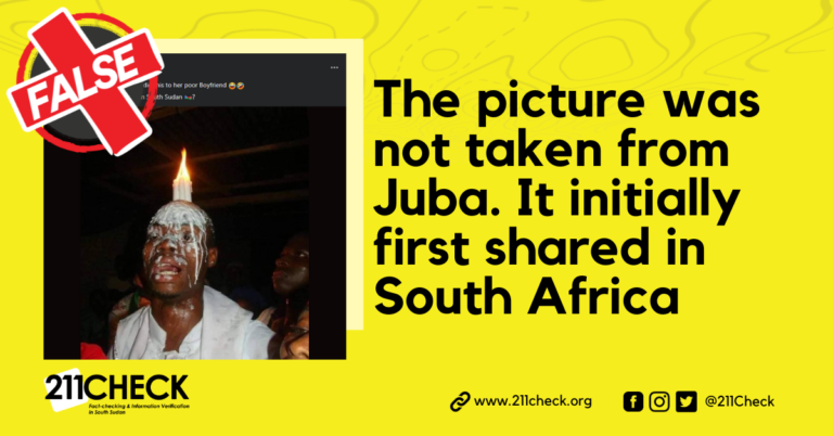 <strong>Fact-check: Picture of man with burning candles on head wasn’t taken in Juba</strong>