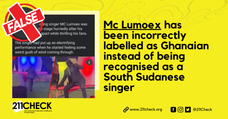 <strong>Fact-check: Mc Lumoex is a South Sudanese singer, not a Ghanaian</strong>