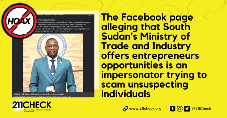 <strong>Fact-check: South Sudan’s Ministry of Trade and Industry not offering opportunities to entrepreneurs</strong>