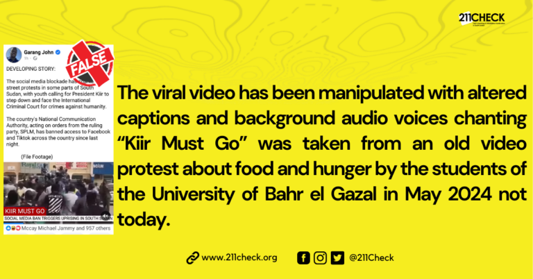 Fact-check: A viral video of the protest with the caption President Kiir must go is old, not recent.