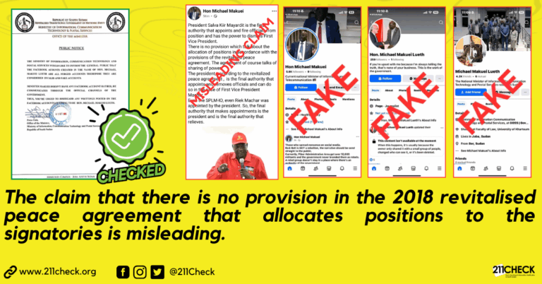 Fact-check: Yes, the 2018 revitalised agreement allocates positions to its signatories.